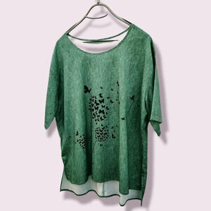 𝅺green tunic blouse. Size 2XL.  C82​​​​​